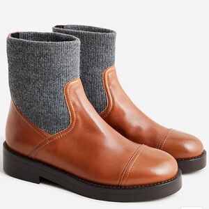 J. Crew Rib-cuff boots in Italian leather*
